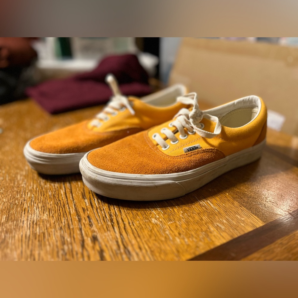 Vans canvas & suede orange & yellow shoes